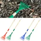 2Pcs Kids Rakes with Detachable Wood Handle Efficient Leaf Rake Portable DKX