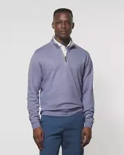 NWT JOHNNIE-O $128 SULLY 1/4 ZIP PULLOVER IN MULBERRY SZ S SMALL