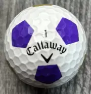 Rare Callaway Chrome Soft Truvis Purple & Gold Pent Golf Ball (1)