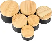 Healeved 6 Pack Diy Makeup Powder Case Portable Glass Travel Containers for Cream Small Cosmetic Containers