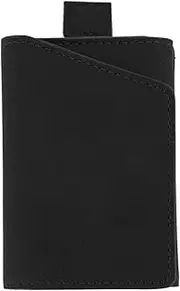 [YULEESIYIP] Slim Minimalist Leather Credit Card Holder Purse Portable Multi Function Wallet for Men Women Compact Practical Material Soft (Black)