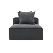 [James Lane] Riley Linen Charcoal Module Armless