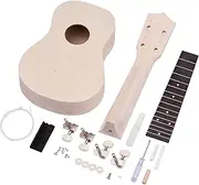 Labymos 21 Inch Unfinished DIY Soprano Ukulele Ukelele Wooden Handmade Uke Kit for Lovers Beginners
