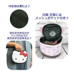 日本進口 kitty 美樂蒂 大耳狗 庫洛米 皮質造型面化妝箱 L 化妝包 跟妝包 美容工具箱 手提化妝包 旅行收納