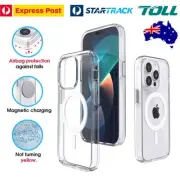 Clear Dual Layer Hybrid Magsafe Case for iPhone 11 15 14 13 12 Pro Max Plus