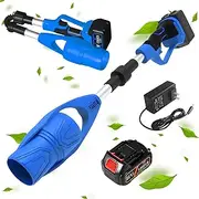 Cordless Leaf Blower Lightweight Garden Leaf Blower, 3000mAh Battery & Fast Charger Turbocharged 29000 r/min, Electric Garden Blower, for Cleaning Garden Patios Driveway Leaves Wood Chips Blue