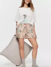 NEW PETER ALEXANDER CREAM GREYHOUNDS DOG TOP & SHORTS PJ SET XL RRP$119.90