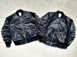 美國製LEFT FIELD SATIN NYLON CAR CLUB JACKET 復刻MA-1飛行外套 MA1飛行夾克