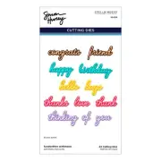 Spellbinders Handwritten Sentiments Etched Dies from the Tulip Garden Collection