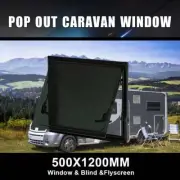 RV Caravan500*1200MM Square Push Out Flat Window Locking Handle Strut Attachment