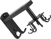 1 Set Swivel Hook Hanger Mounted Storage Hangers Hooks for Kitchen Utensils Mount Hanging Utensil Holder Kitchen Dish Rack Rotating Sundries Organizer Aluminum Alloy Black