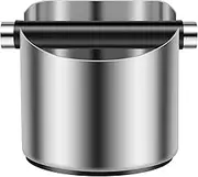 ZFLYCANP Removable Bar and Non-Slip Base Espresso Knock Box Stainless Steel Coffee Grounds Knock Box Barista Tools Espresso Machine Accessories Stainless Steel Coffee Grounds Knock Box (small)