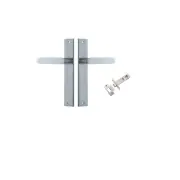 Bronte Lever Rectangular Backplate Passage Kit Brushed Chrome