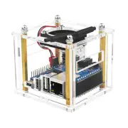 Acrylic Enclosure Clear Protective Shell Case Cooling Fan for Orange Pi Zero 3