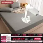 Waterproof Mattress Covers Protector Non-slip Bed Fitted Sheet With Band