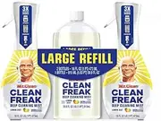 Mr. Clean Clean Freak Deep Cleaning Mist Cleaner, Lemon Zest Scent, 2 Count of 16 Ounce Spray Bottle Plus Large Refill Bottle 30 Fl Ounce, Total 3 Piece Set