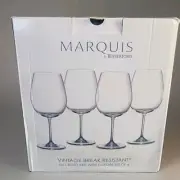 Marquis by Waterford Vintage set of (4) classic full body red wine glasses NIB
