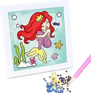 Anseal Diamond Art Kits for Kids,DIY Painting Art for Kids with Frame, Diamond Arts and Cafts Sets for Kids and Adult Beginners Home Wall Christmas Decorations(Mermaid)
