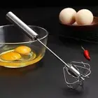 Easy Whisk Semi Automatic Stainless Whisks Hand Push Egg Beater Whip Mixer