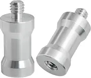 Hotshoe/Coldshoe Adapter LUORNG 2PCS 1/4Inch Female to 1/4Inch Male Convertor Threaded Screw Adapter Spigot for Studio Light Stand, Hotshoe/Coldshoe Adapter Ball Head Flash Trigger Receiver