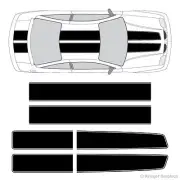 EZ Rally Racing Stripes 3M Vinyl Graphic Decals for Pontiac Sunfire or Solstice
