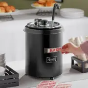 6 Qt Black Soup Kettle Warmer Commercial Chili Nacho Cheese