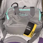CABELA’S CATCH-ALL GEAR BAG GREEN SHOULDER STRAP MULTI POCKETS NWT