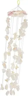 VINTORKY Authentic Seashell Wind Chime Home and Decor Seashell Wind-Bell Beach Ornament White Safe Material