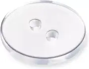 Transparent Buttons Pack - 12 Clear 0.60 Inch 2 Hole Buttons for Crafts & Clothi