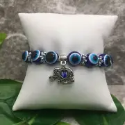Evil Eye Beaded Bracelet Unisex Stretch Protection & Blessings New 7198