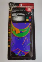 C-Thru Better Letter 3" 75mm Cardstock Shapes, 14 Designs 56 Pieces, NEW craftin