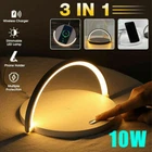 LED Table Desk Touch Lamp w/ Wireless Phone Charger Reading Dimmable Night Light