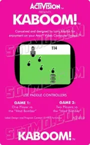 Atari 2600 Replacement Label - Kaboom!