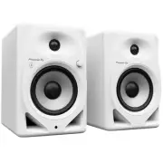 Pioneer DJ DM-50D-BT-W 5-Inch Bluetooth Desktop Bookshelf Speakers White & Black