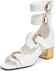 [LOCERICH] Womens Heeled Sandals Chunky Block Heels Open Toe Strappy Comfortable Ankle Strap Gold Low Heel Dress Shoes for Women
