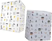 jojofuny 4sets Sunscreen Front Load Washing Machine Cover Easy Clean Durable Protector 2pcs*4