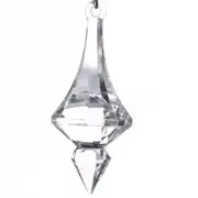 Set of 60 Acrylic Faceted Clear Trillion 2-3/4" Diamond Crystals