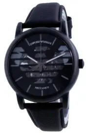 Emporio Armani Luigi Semi Skeleton Leather Automatic AR60032 50M Mens Watch