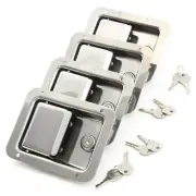 4 RV Paddle Entry Door Lock Latch Handle Knob Deadbolt For Camper Trailer+2 Keys