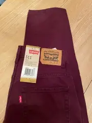 Levi's Boy’s 511 Slim Fit Taper Jeans Size 16 Reg. 28W x 28L Plum (Dark Purple)