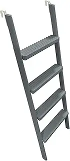 Bunk Bed Ladder Replacement, Interior RV Camper Bunk Ladder Climb Ladder for Twin Queen Full Size Beds, 4 5 6 7 Steps Ladder with 8cm Wide Pedal & 2 Hooks, Adults Kids (Color : SIL