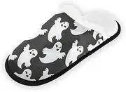 Slippers Christmassnowman Casual House Shoes Plush Lining Comfort Warm Coral Fleece Home Slippers for Hotel Travel Indoor Outdoor Spa