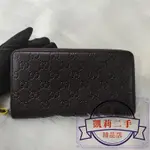 【全國購】 GUCCI 古馳 CWC1R 1000 壓紋滿版雙G皮革 長夾 307987 男生長夾 卡夾