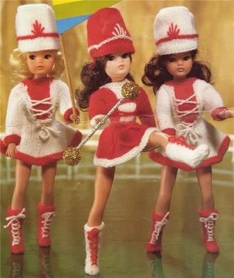 SINDY/BARBIE DOLL- MAJORETTE - COPY doll knitting pattern