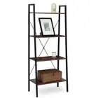 4 Tier Ladder Shelf Bookshelf Bookcase Storage Display Cabinet Rack Stand