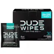Dude Wipes On-The-Go Flushable Personal Wipes Mint Chill Scent 30 ct Pack of 6