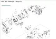 GENUINE Makita MOTOR HOUSING 455437-0 FOR 18v Circular Saw DHS680