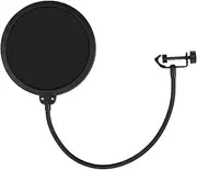 Tiger Pop Filter - Large Studio Microphone Wind Screen - with 360 Degree Flexible Gooseneck