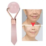 Rose Quartz Face Roller Massager Skin Tightening Lifting AntiWrinkle Facial BLW