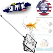 Aquarium Fish Net Extendable Handle 8 Inch Fine Mesh Fish Tank Cleaner